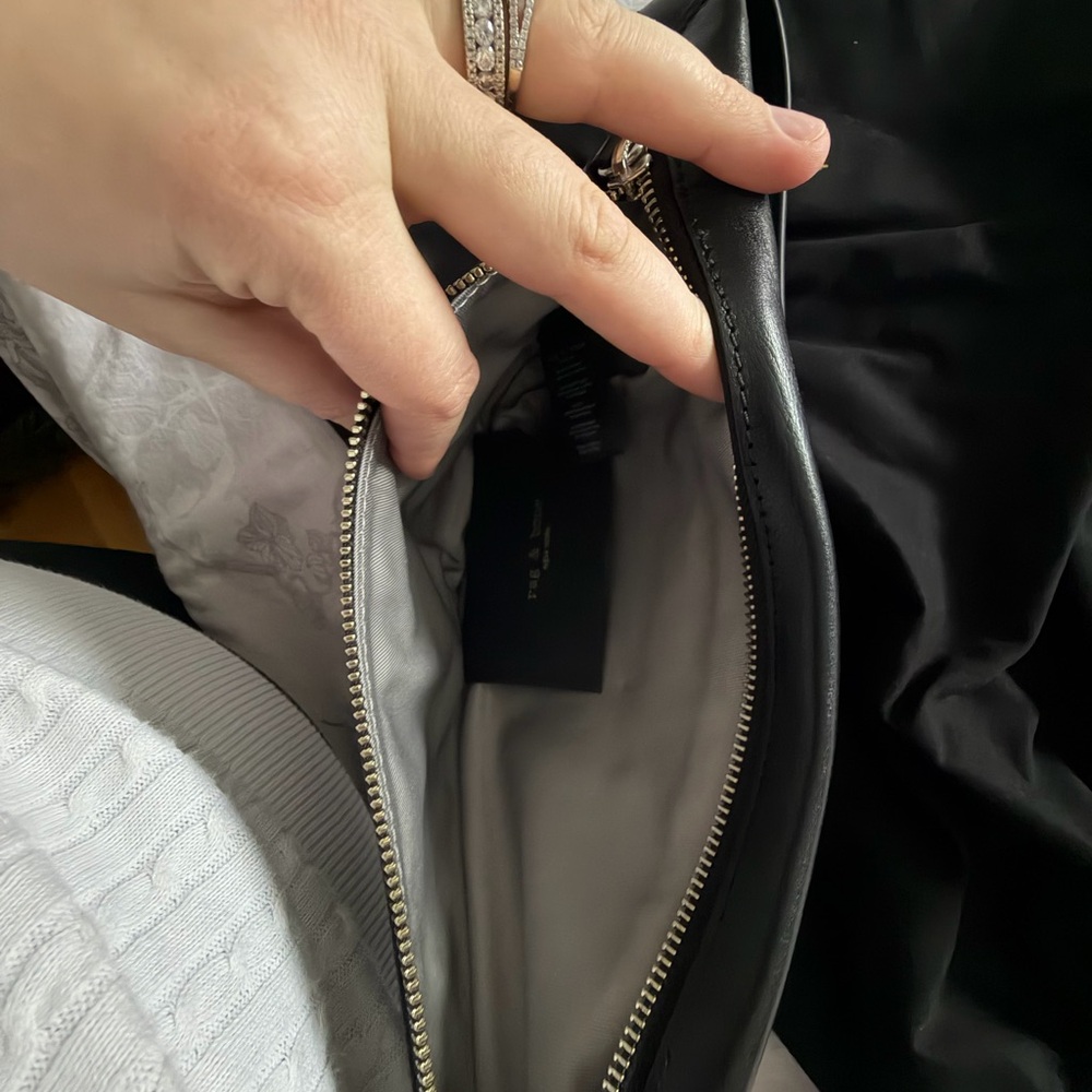 Rag & Bone Black belt Bag with Silver Grommets - Picture 3 of 3